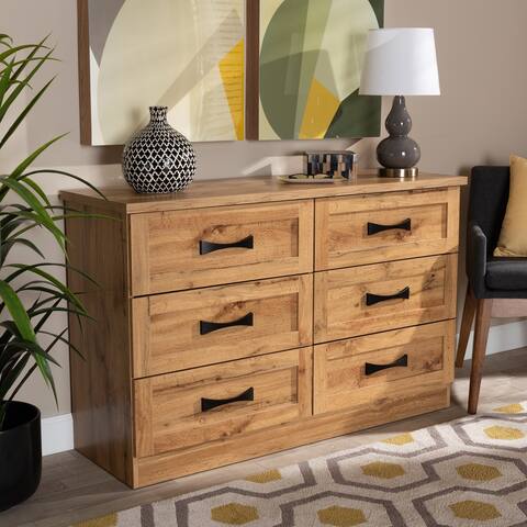 Colburn Modern and Contemporary 6-Drawer Wood Storage Dresser