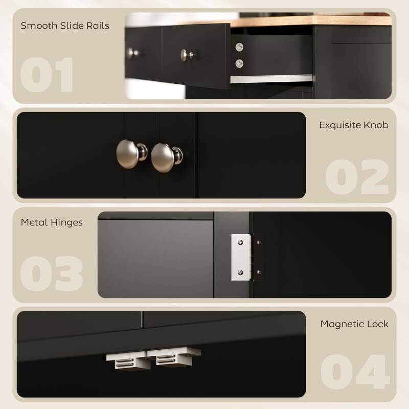 HOMCOM Space-saving Kitchen Buffet Sideboard Pantry