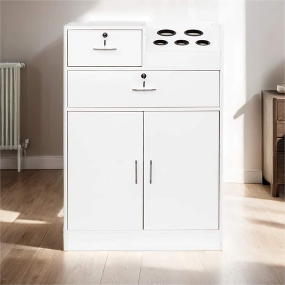 Hair dryer holder cabinet outlet