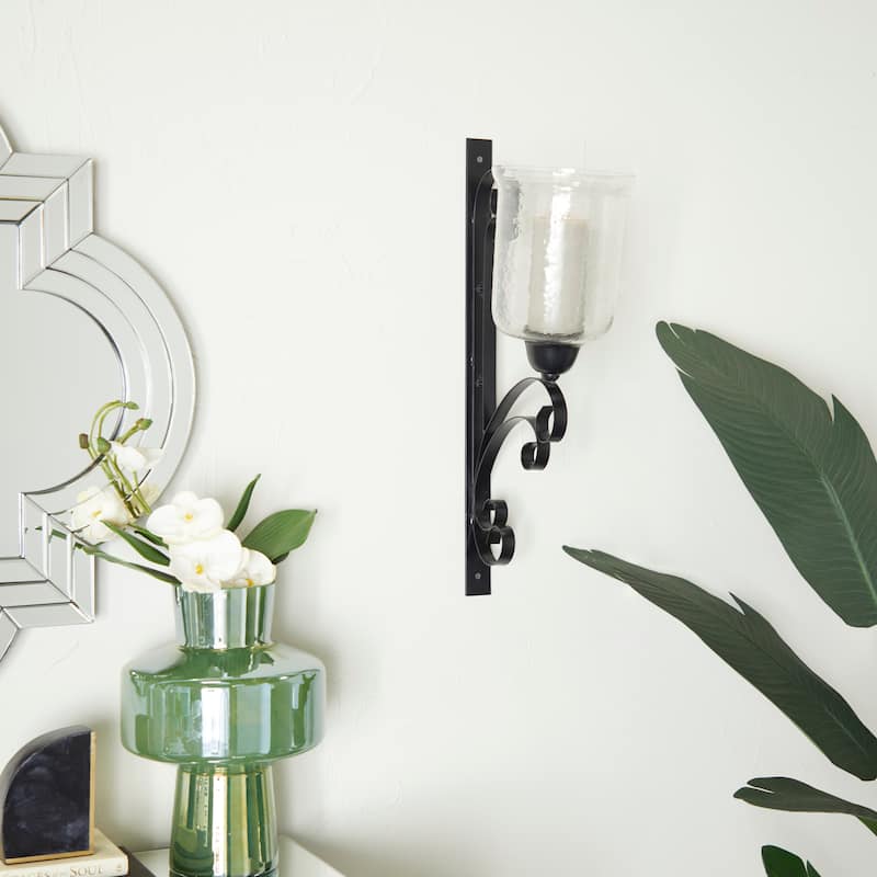 Sleek Metal Single Candle Wall Sconce - Gold, Silver, Black