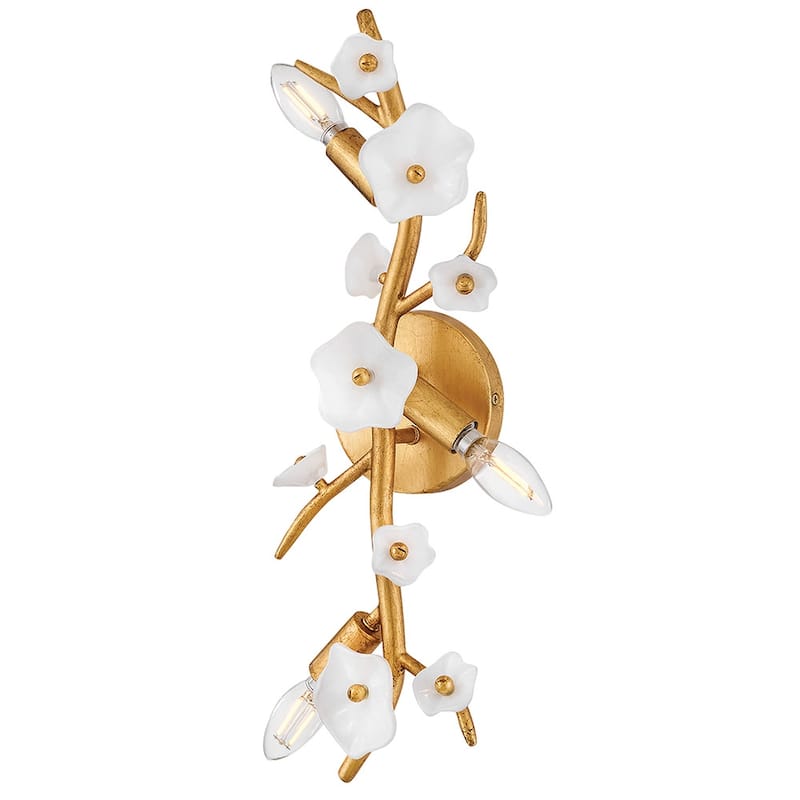 Fredrick Ramond FR41630 Azalea 3 Light 20" Tall Wall Sconce - Distressed Brass