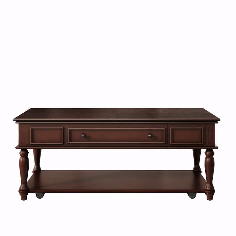 Farmhouse Coffee Table with One Drawer