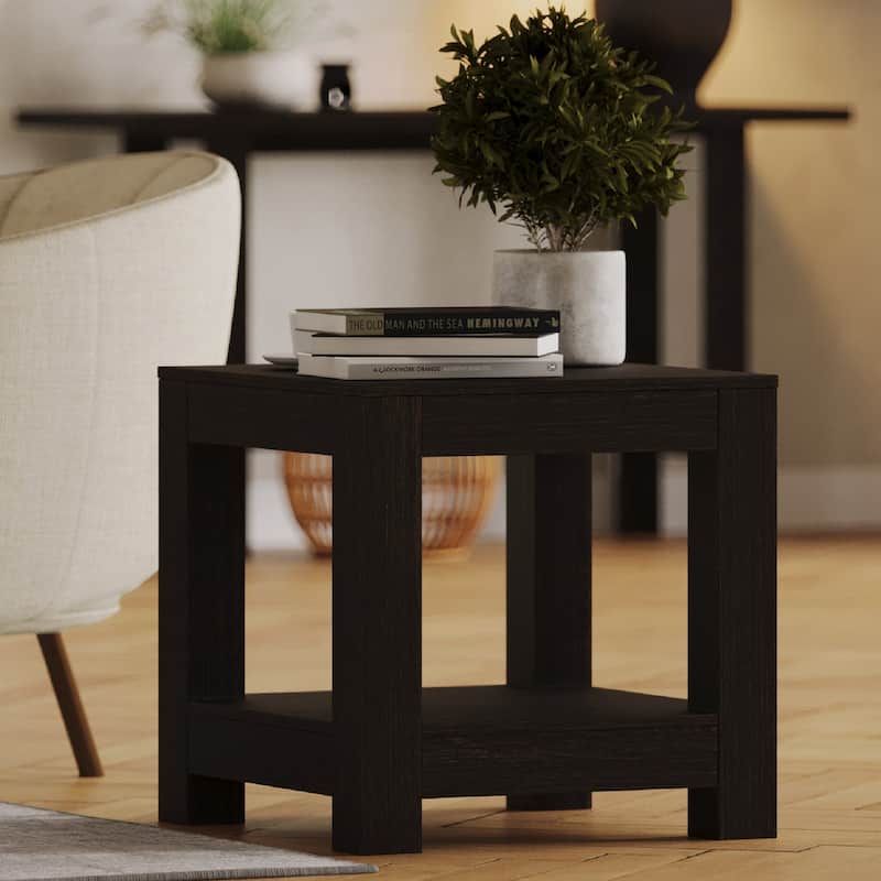 Maven Lane Paulo Wooden Side Table - Black