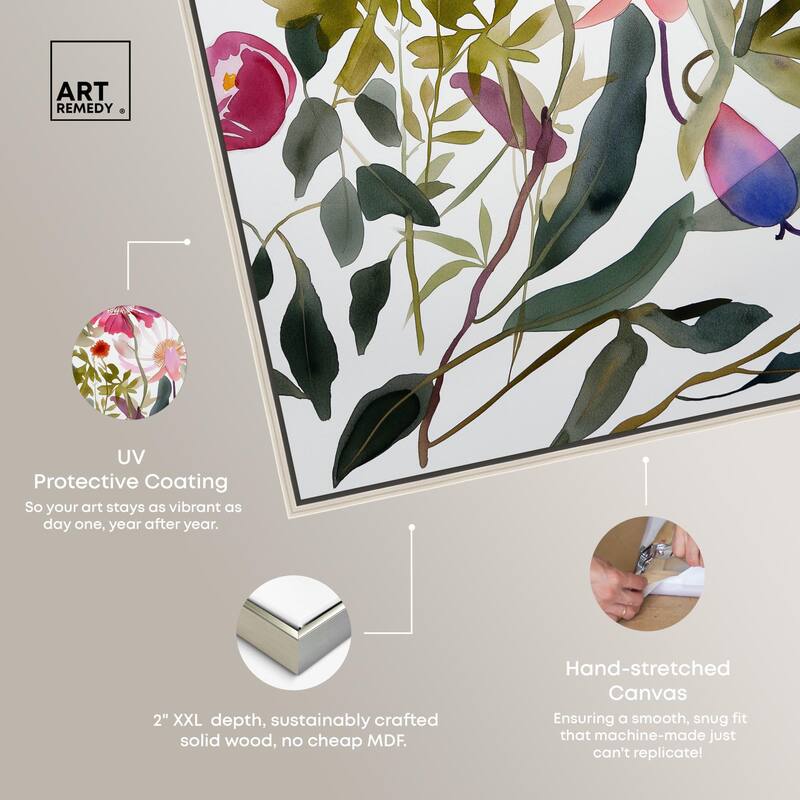 Watery Petals I Canvas by Art Remedy