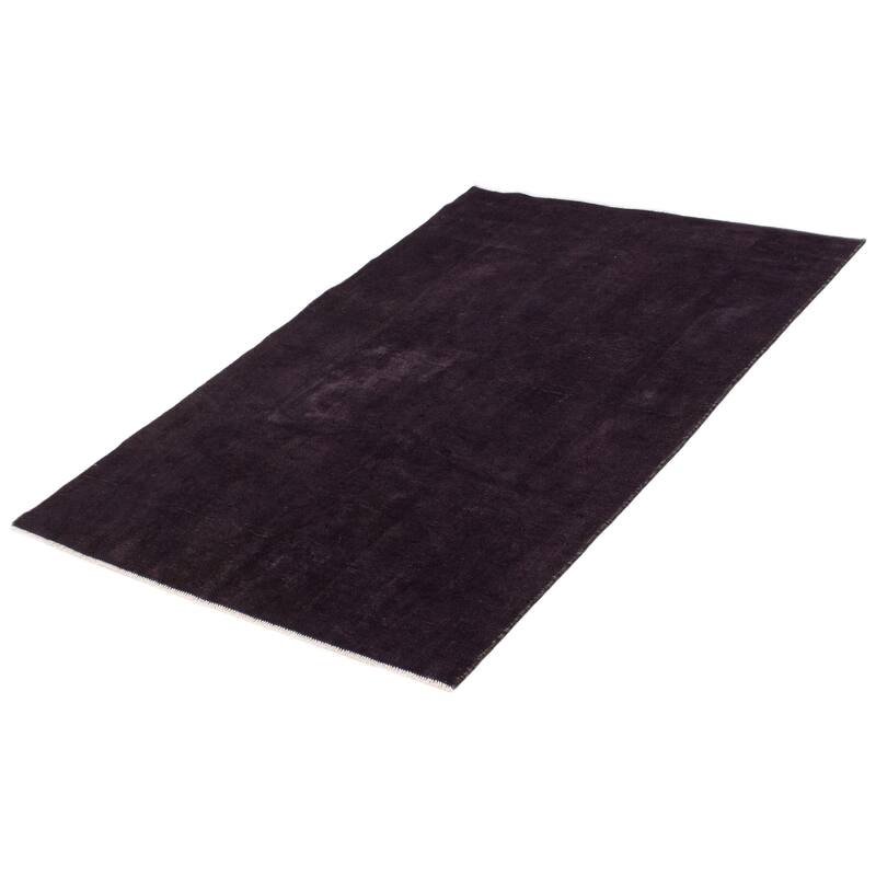 ECARPETGALLERY Hand-knotted Color Transition Black Wool Rug - 4'10 x 7'1