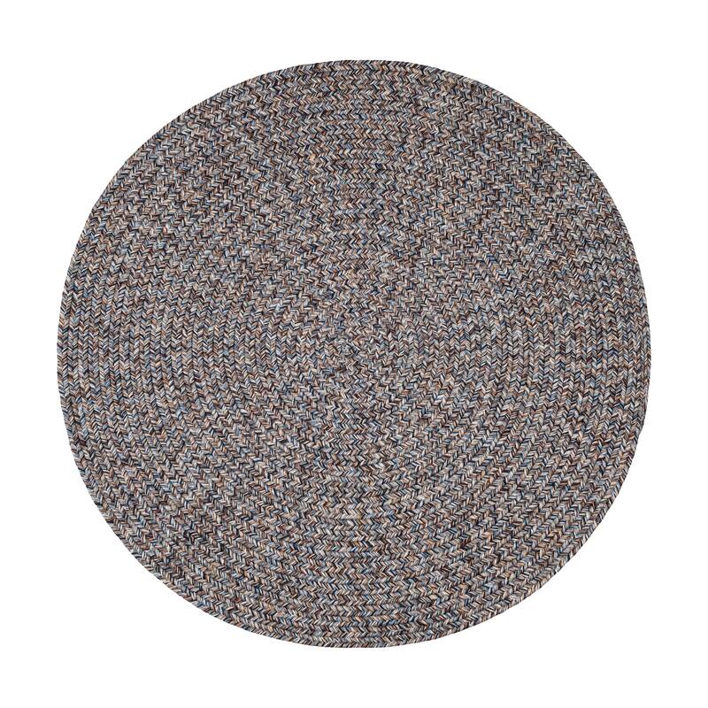 Rhody Rug Sandi Indoor/Outdoor Braided Rug - 4 ft x 4 ft - Denim