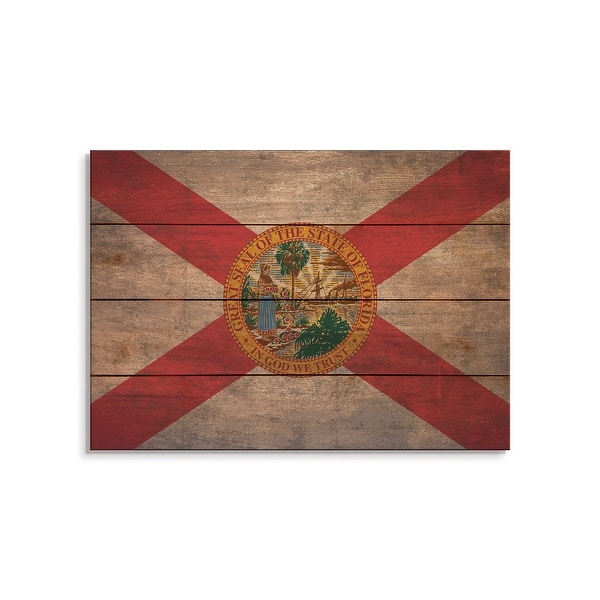 Florida State Flag On Wood Indoor And Outdoor Safe Wall Decor Overstock 31708498