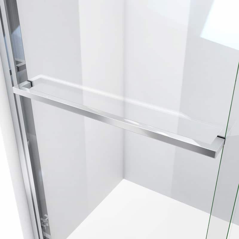DreamLine Duet Plus 50-54 in. W x 72 in. H Semi-Frameless Bypass Sliding Shower Door in Chrome