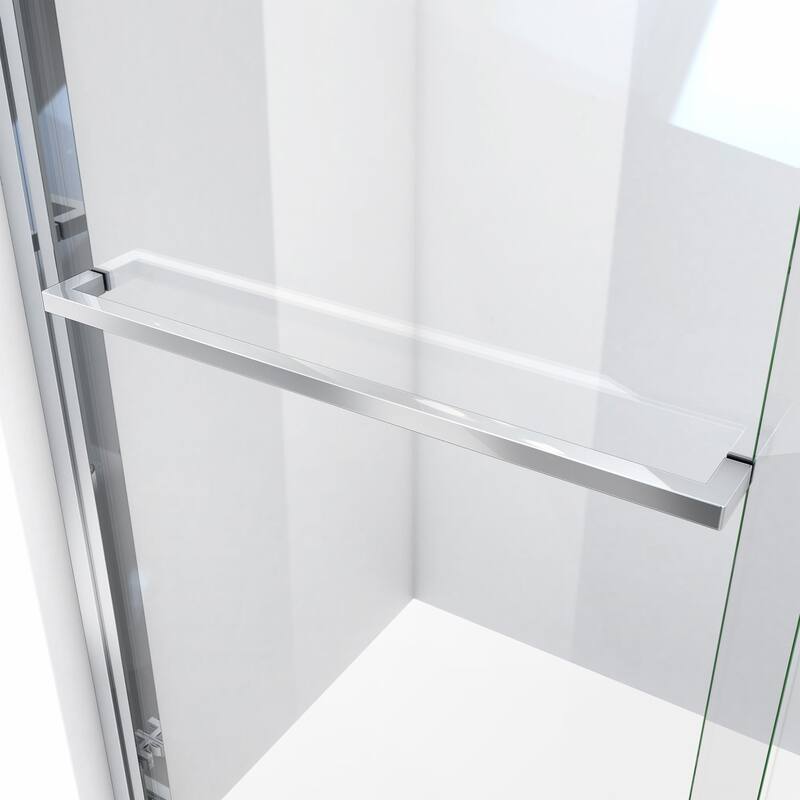 DreamLine Duet Plus 55-59 in. W x 58 in. H Semi-Frameless Bypass Sliding Tub Door in Chrome