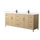 Option White Oak, Black Trim, White Quartz Top