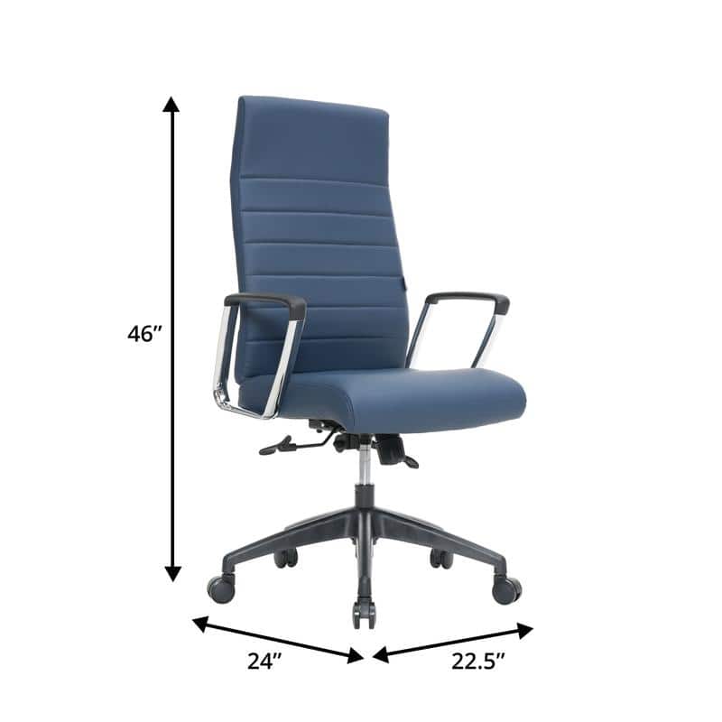 Hilton Modern High Back Ergonomic Leather Office Chair with Adjustable Height, Swivel, and Tilt for Conference or Executive Desk
