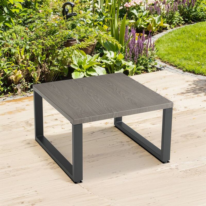Gymojoy Modern Metal Outdoor Coffee Table/ Side Table - Side Table - Grey