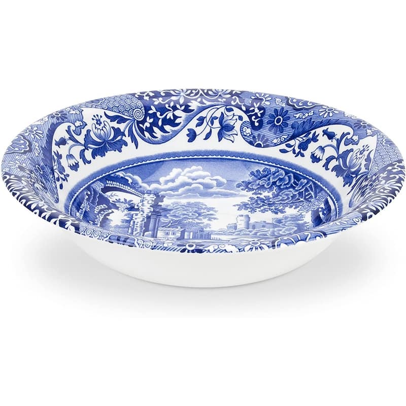 Spode Blue Italian Ascot Cereal Bowl - 8 inch - Blue/White