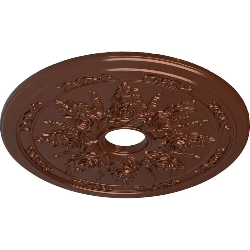 23 5/8"OD x 4"ID x 1 1/2"P Rose and Ribbon Ceiling Medallion