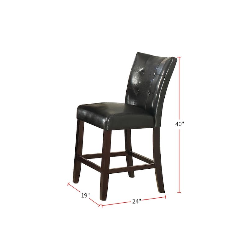 Kitchen Leather Counter Height Chair with Upholstered Seat for Home
