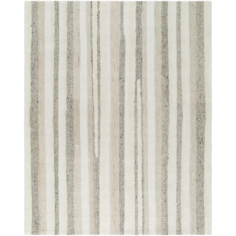 Livabliss Rustic Divine Abstract Area Rug - 9' x 12' - Ivory/Taupe - Rectangle