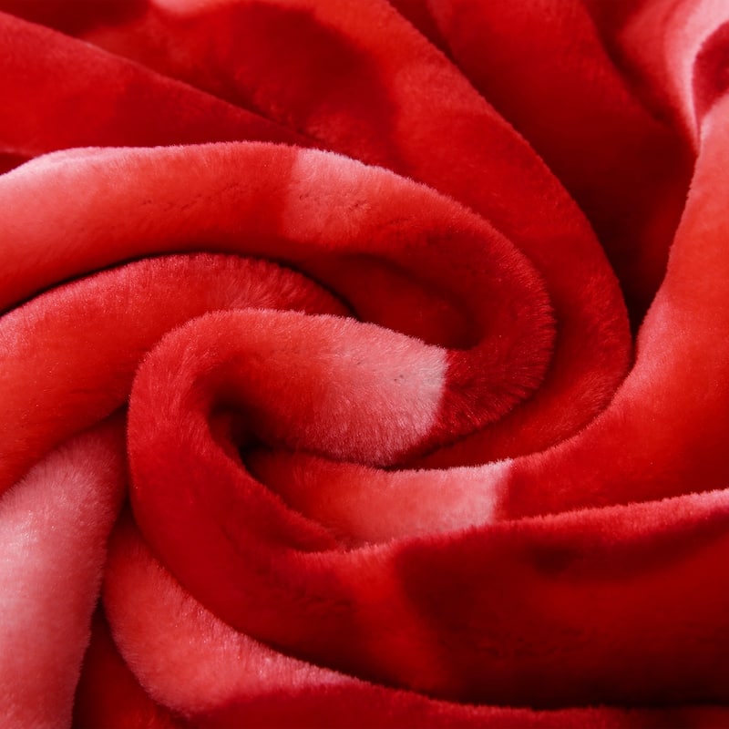 Reversible Mink Blanket Fluffy Fleece Blanket Different Pattern in Each Side
