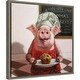 preview thumbnail 2 of 4, Pinkies Bakery (Pig) by Lucia Heffernan Framed Canvas Art