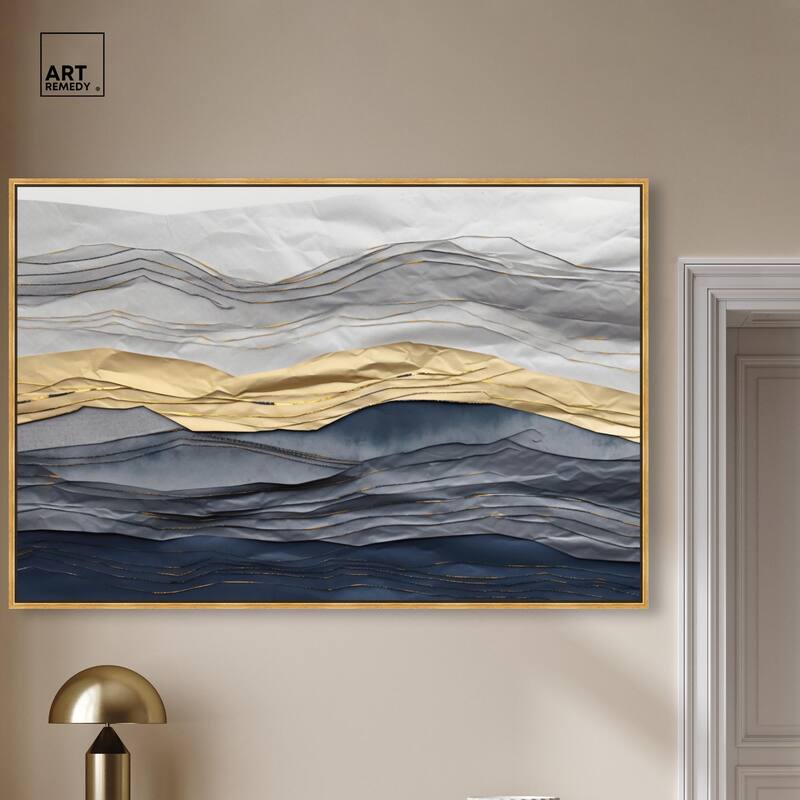 Flowing Golden Tide Canvas by Art Remedy