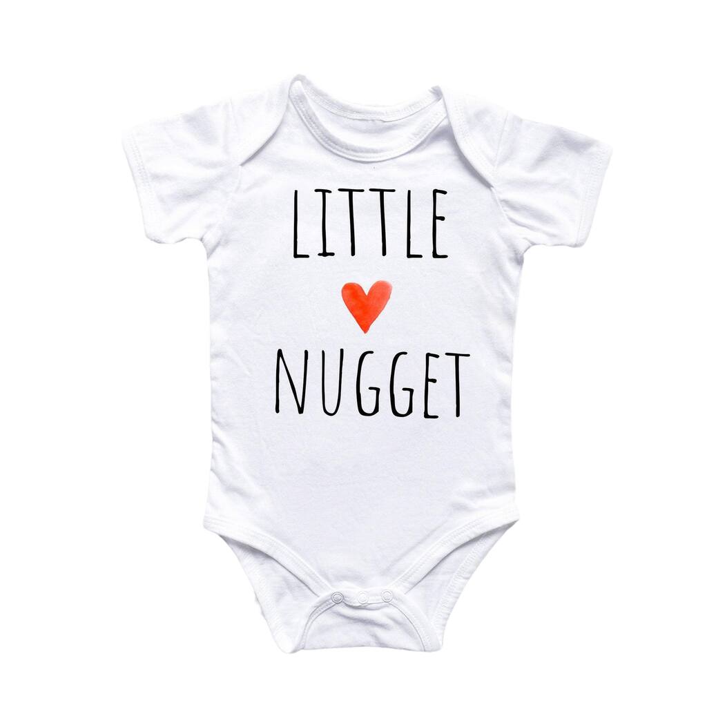 Little Chicken Nugget Heart - Baby Boy Girl Clothes Infant Bodysuit Funny Cute Newborn