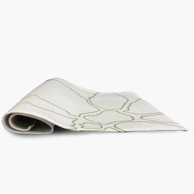 Petal Lines Spring Chenille Indoor/Outdoor Rug
