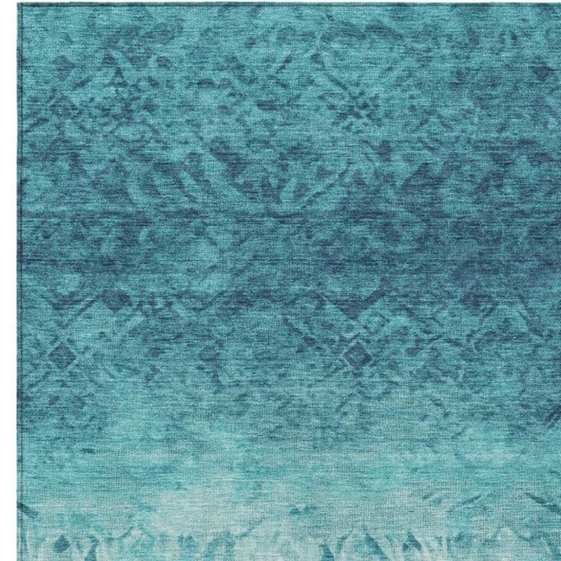 HomeRoots Damask Transitional Rectangle Outdoor Rug