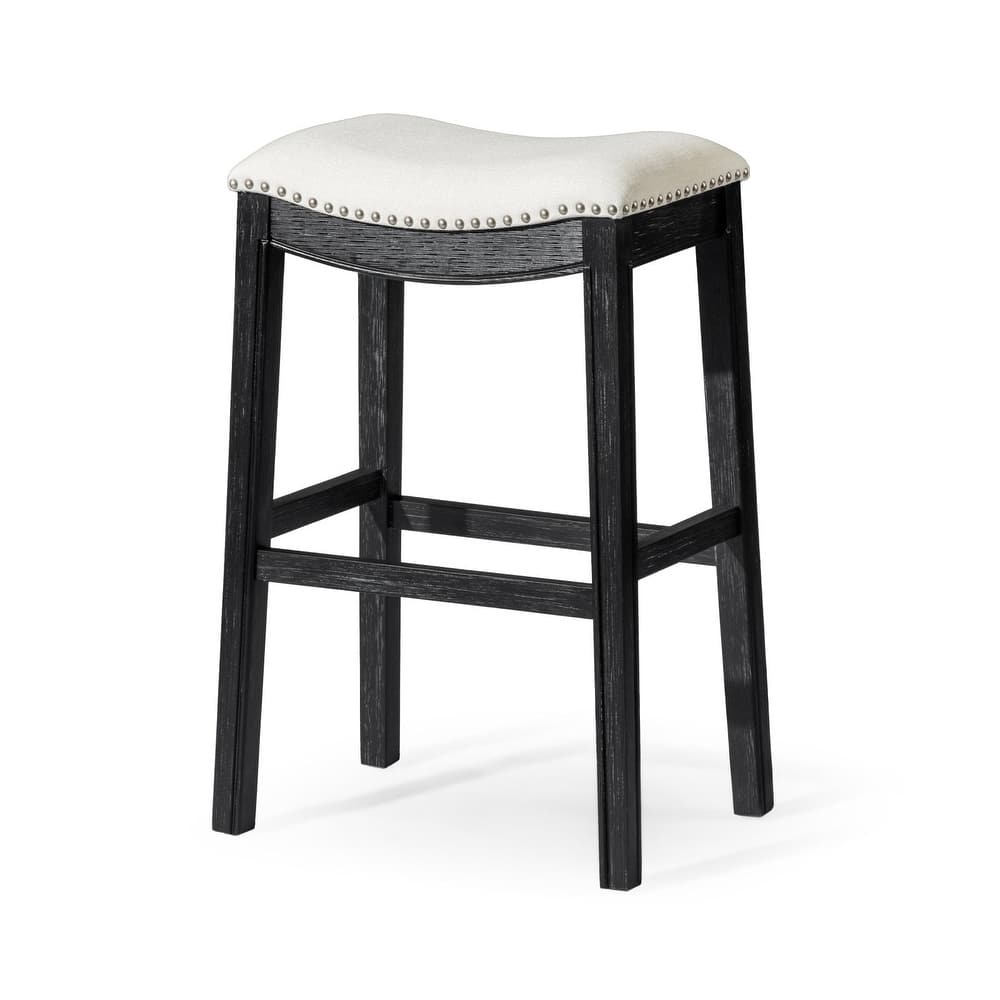 Maven Lane 31" Adrien Saddle Kitchen Bar Height Stool - N/A