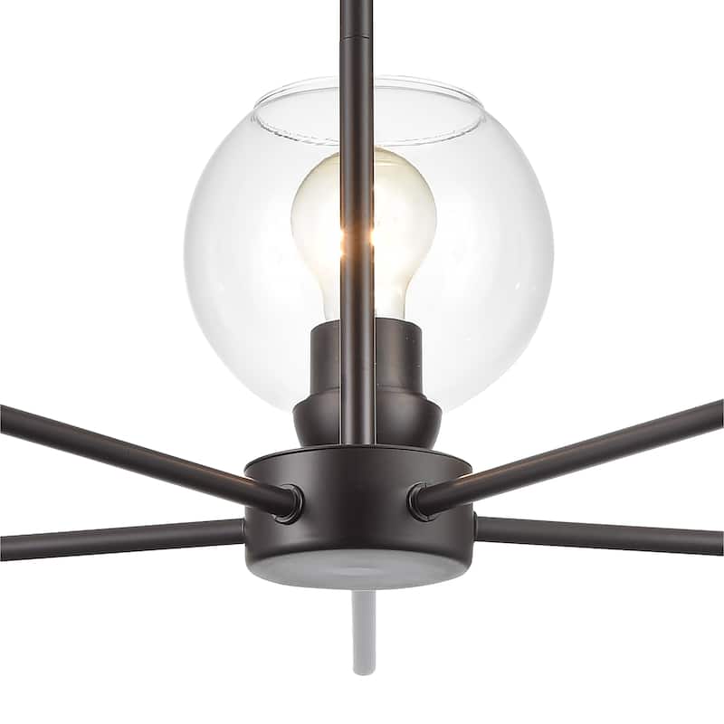 Boman 23-inch Wide 3-Light Chandelier in Matte Black