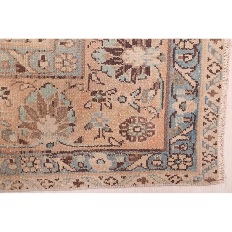 ECARPETGALLERY Hand-knotted Antalya Vintage Light Brown Wool Rug - 6'7 x 11'2
