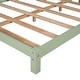 preview thumbnail 9 of 8, Green Full Size Wood Platform Bed with House-shaped Headboard for Kids, Boys and Girls