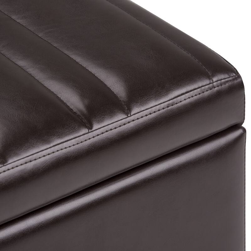 WYNDENHALL Garret 48 inch Wide Contemporary Rectangle Storage Ottoman