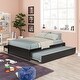 preview thumbnail 18 of 49, Full Kids Platform Bed with Twin Trundle and 2 Drawers