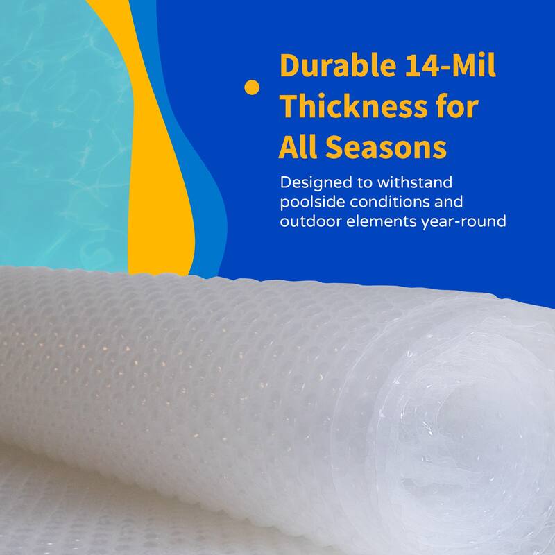 Blue Wave 14-mil Solar Blanket for Rectangular In-Ground Pools - Clear