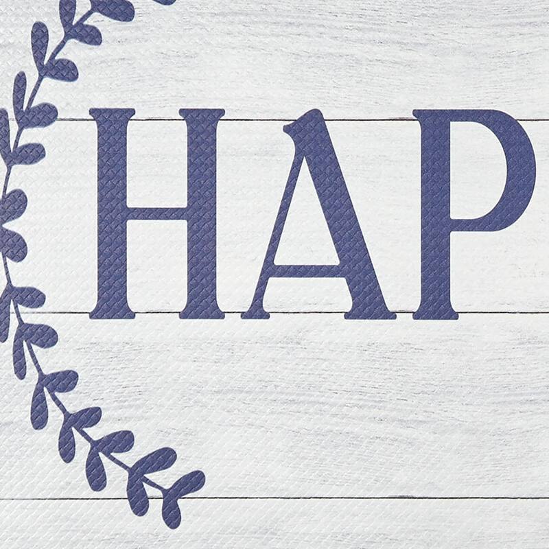 SoHome Cozy Living Happiness Anti-Fatigue Kitchen Mat, Blue/Grey