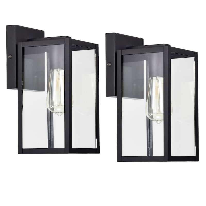 Exterior Lighting Outdoor Porch Wall Light with Clear Glass - 11*5*6.25