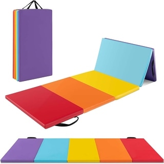 5-Panel Folding Tumbling Mat Gymnastics Mat w/Carrying Handles