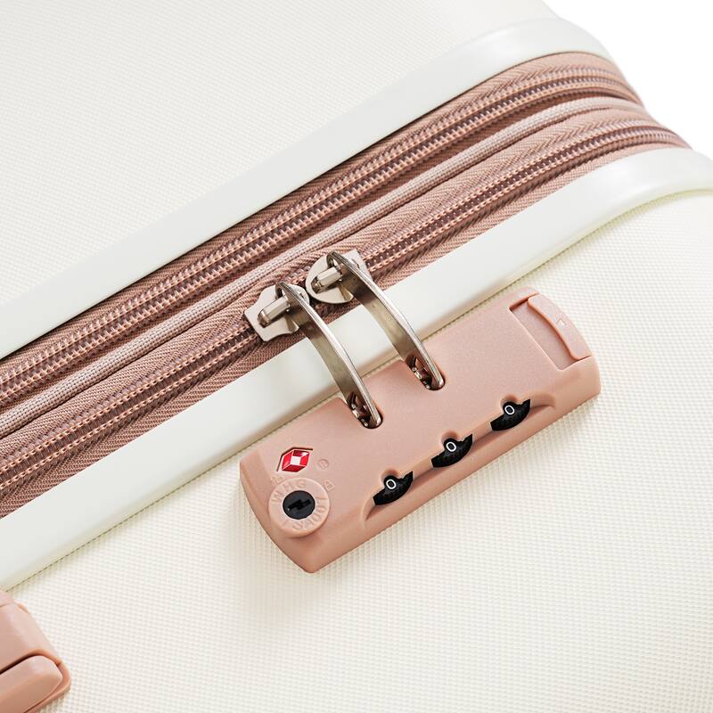 4-Piece, 20-Inch Modern Expandable Luggage with Travel Bag USB Port and Spinner Wheels, for Boarding Travel