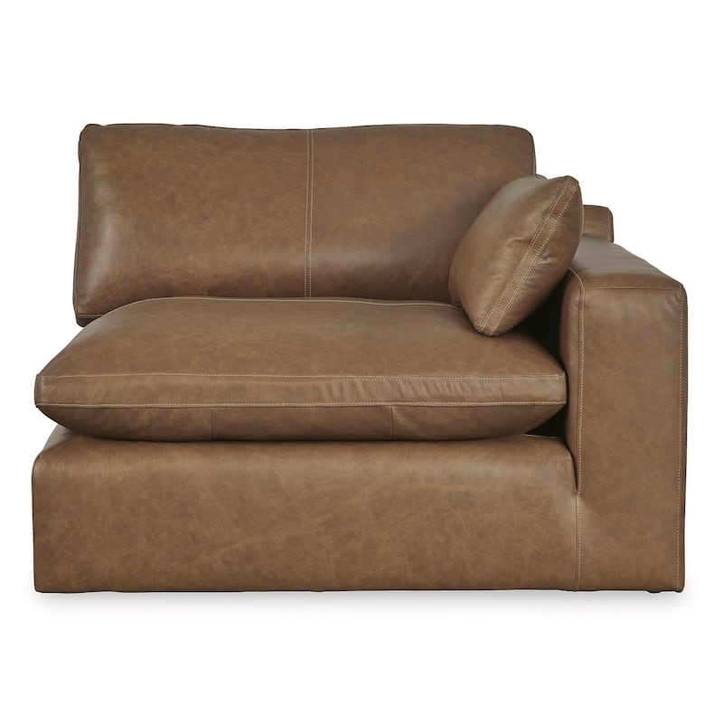 Signature Design by Ashley Emilia Brown Sofa and Loveseat - 140" W x 41" D x 36" H