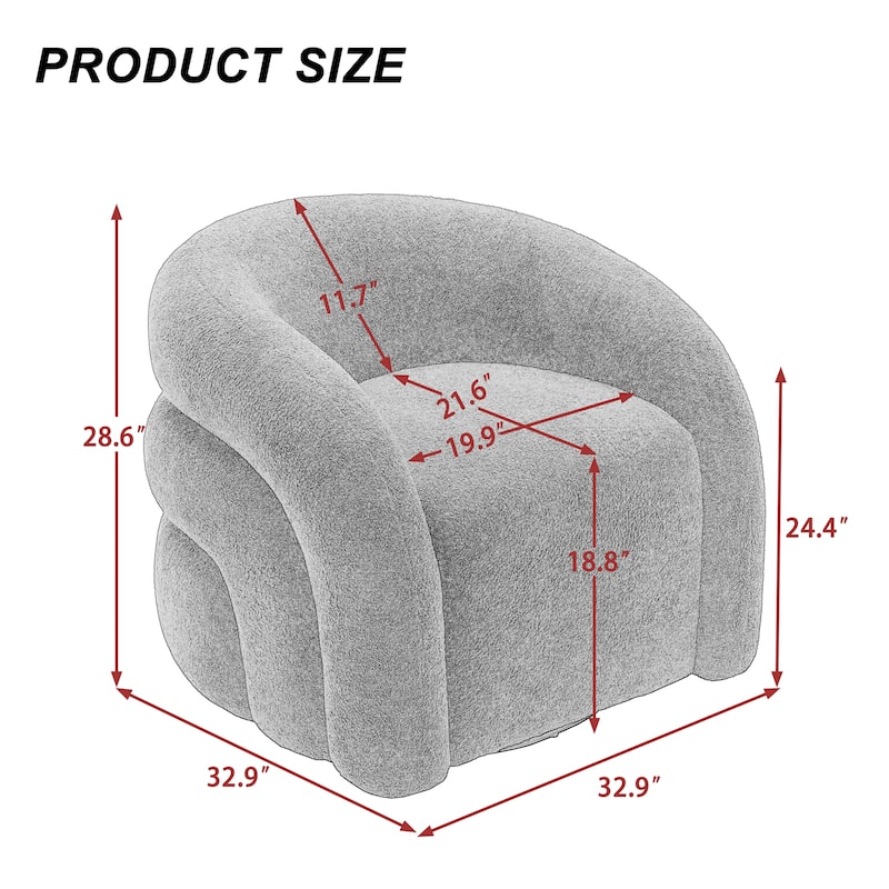 Upholstered Swivel Barrel Accent Chair