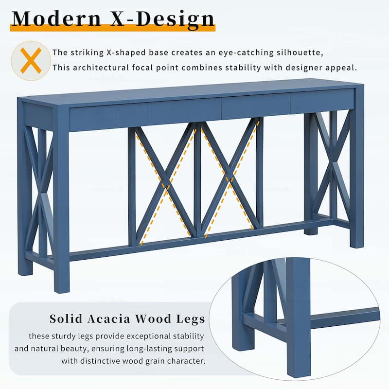 Modern Entryway Table with Open Bottom Storage for Living Room,Kitchen,Dining Room,Hallway