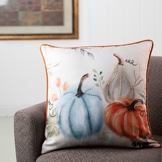 Glitzhome Faux Burlap Pumpkin Pillow Cover