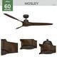 preview thumbnail 5 of 16, Hunter 60" Mosley ENERGY STAR Ceiling Fan w/ Wall Control - Damp Rated!