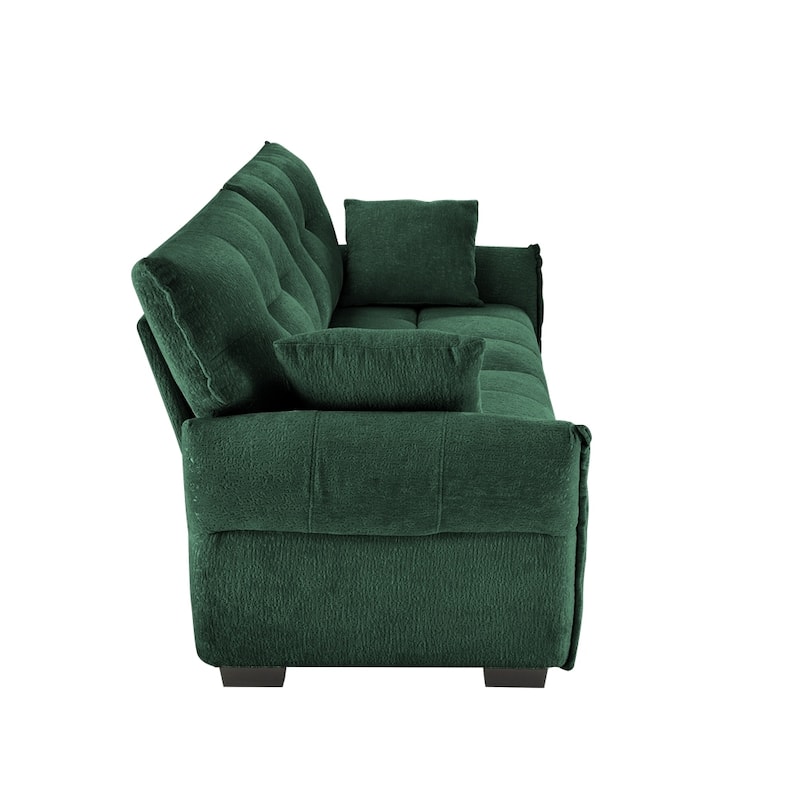 Modern Chenille Fabric Upholstery Two-Seater Sofa
