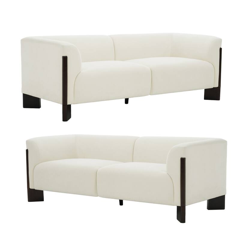 81 inch Wide Nordic Oversized Loveseat Sofa Set of 2