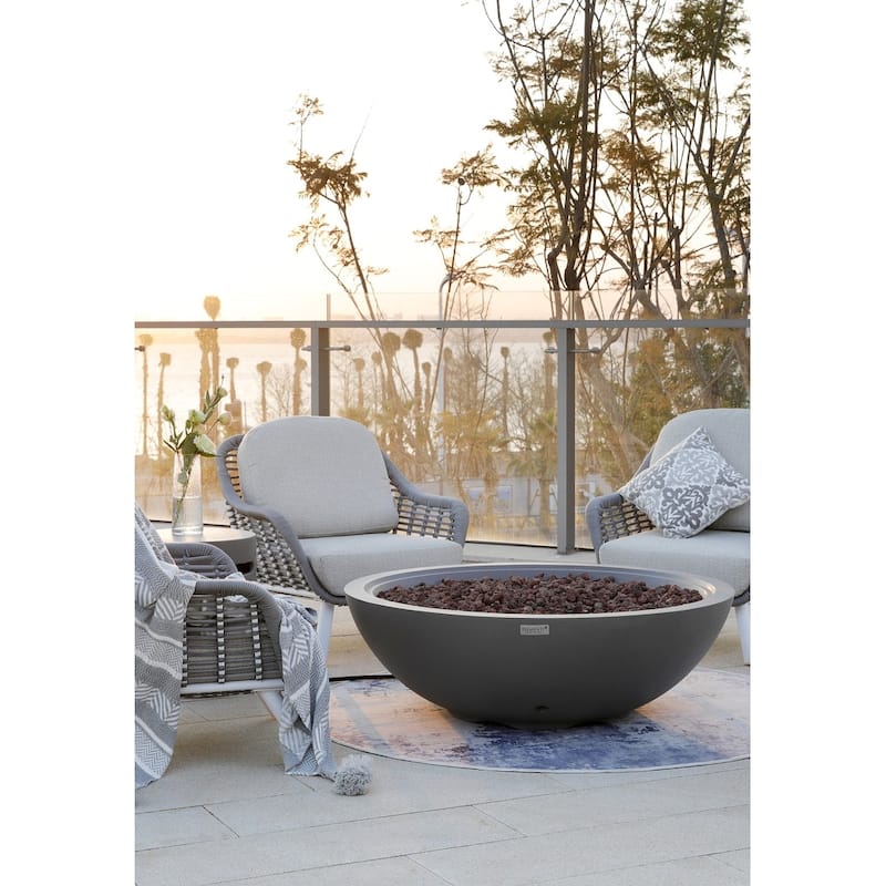 Sol Living Plus Rose Bowl Round Fire Pit 60,000 BTUs - 48 x 48 Inches - 48 x 48 in.