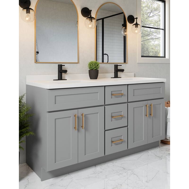 Design House 214999 Brookings 60" Double Free Standing Vanity Cabinet