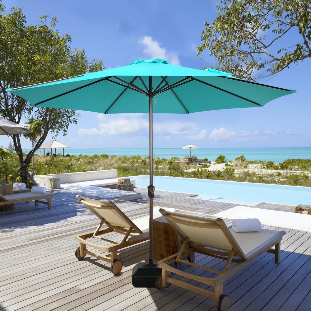 Outdoor 11’ Patio Umbrella with Crank, Base Included