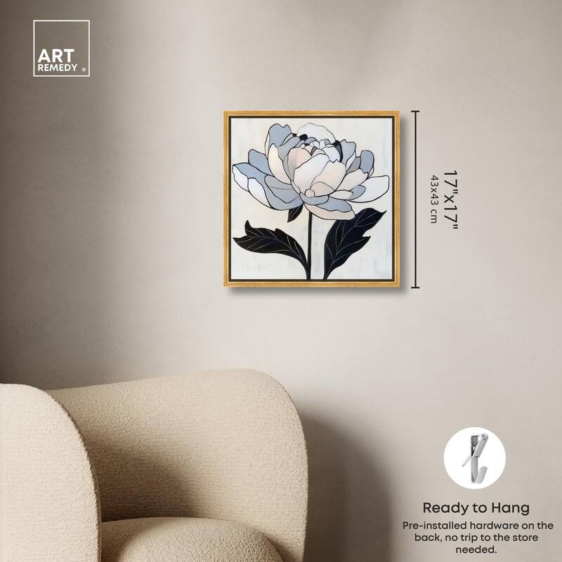 Gray Scale Flower I Canvas by Art Remedy