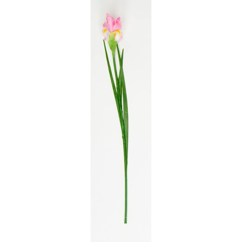 25" Artificial Iris Flower Spray, Pink, Set of 6 - 25