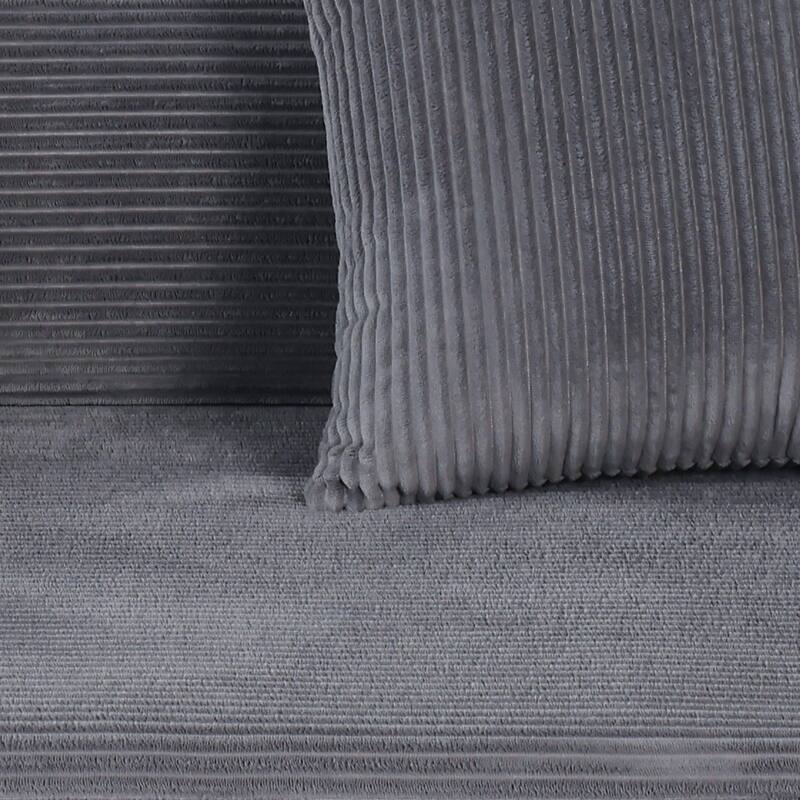 2-in-1 Convertible Floor Sofa Bed, Foldable Compressed Loveseat Lounge, Faux Fur Upholstered Cloud Boneless Couch with 2 Pillows